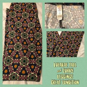 LulaRoe Tall and Curvy Leggings - geopatern